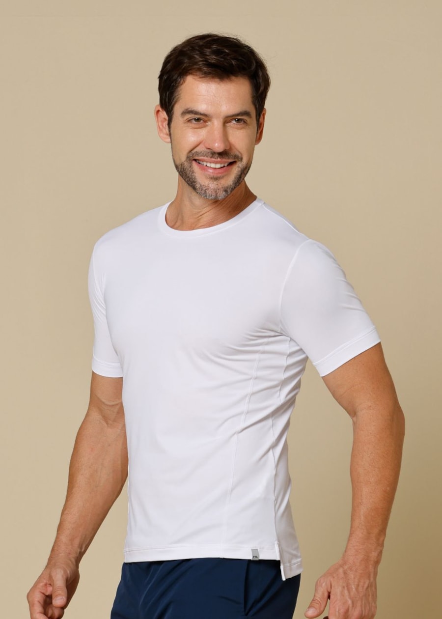 CAMISETA MASCULINA SUERTE BRANCO