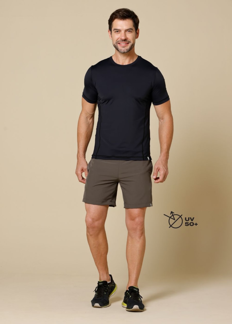 CAMISETA MASCULINA SUERTE PRETO