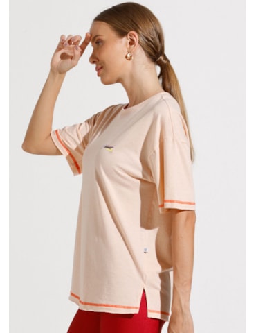 CAMISETA OVERSIZED SUMMER ROSA PÊSSEGO CAMISETA OVERSIZED SUMMER ROSA PÊSSEGO