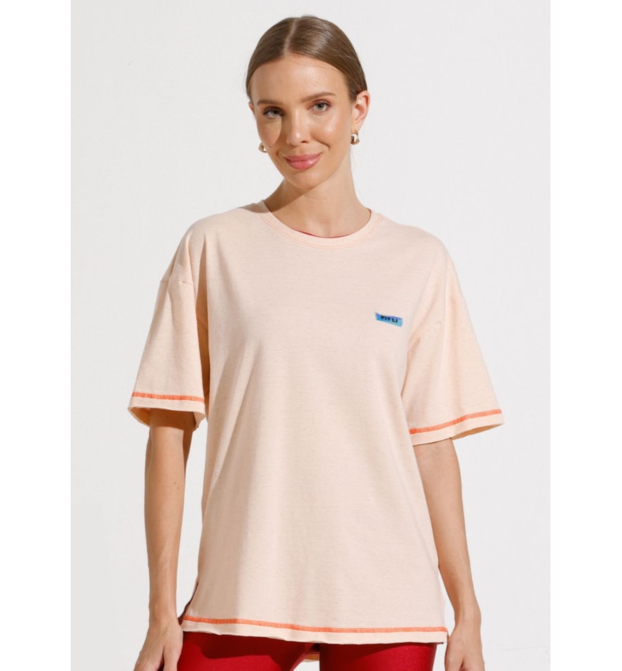 CAMISETA OVERSIZED SUMMER ROSA PÊSSEGO CAMISETA OVERSIZED SUMMER ROSA PÊSSEGO