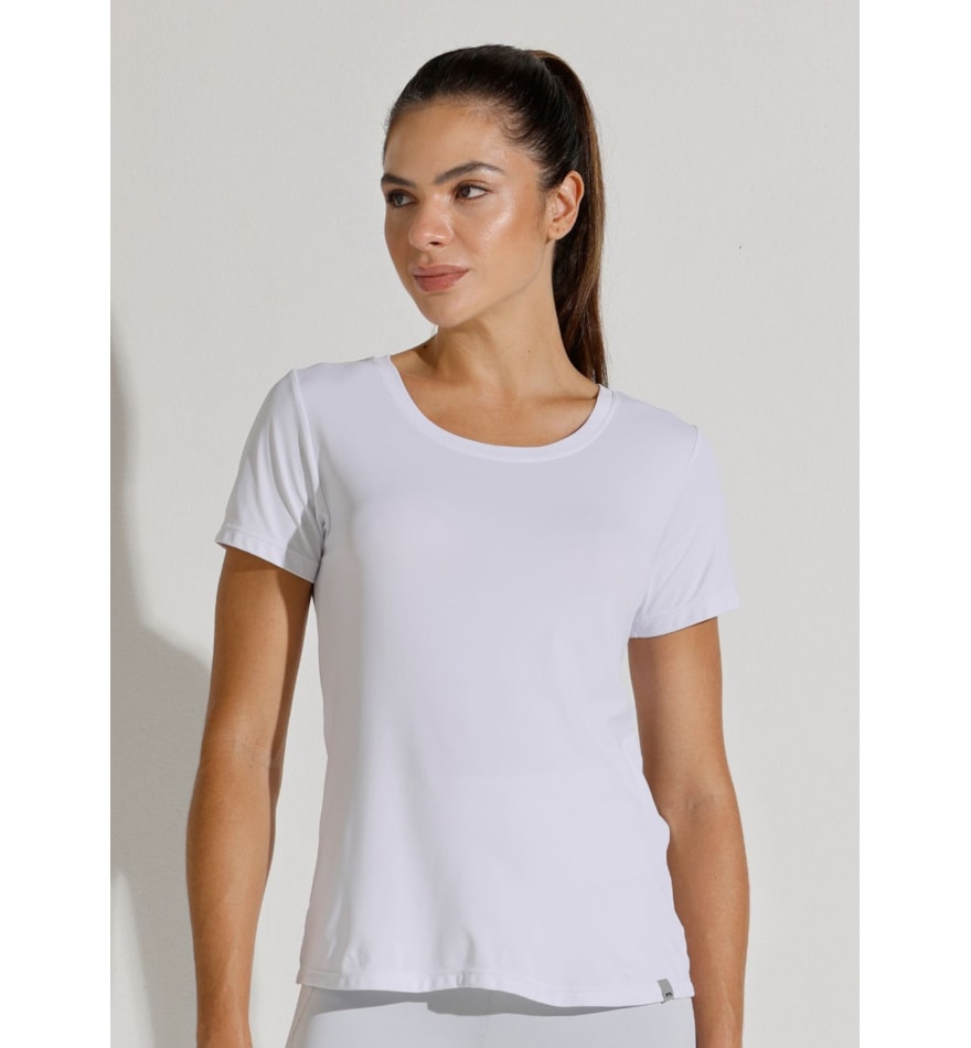 CAMISETA POLIAMIDA SKIN BRANCA CAMISETA POLIAMIDA SKIN BRANCA
