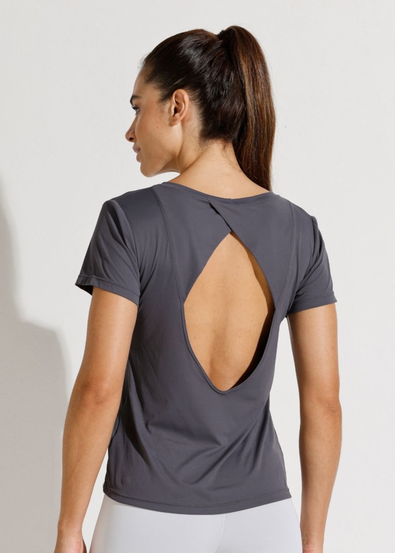 CAMISETA POLIAMIDA SKIN CINZA GRAFITE