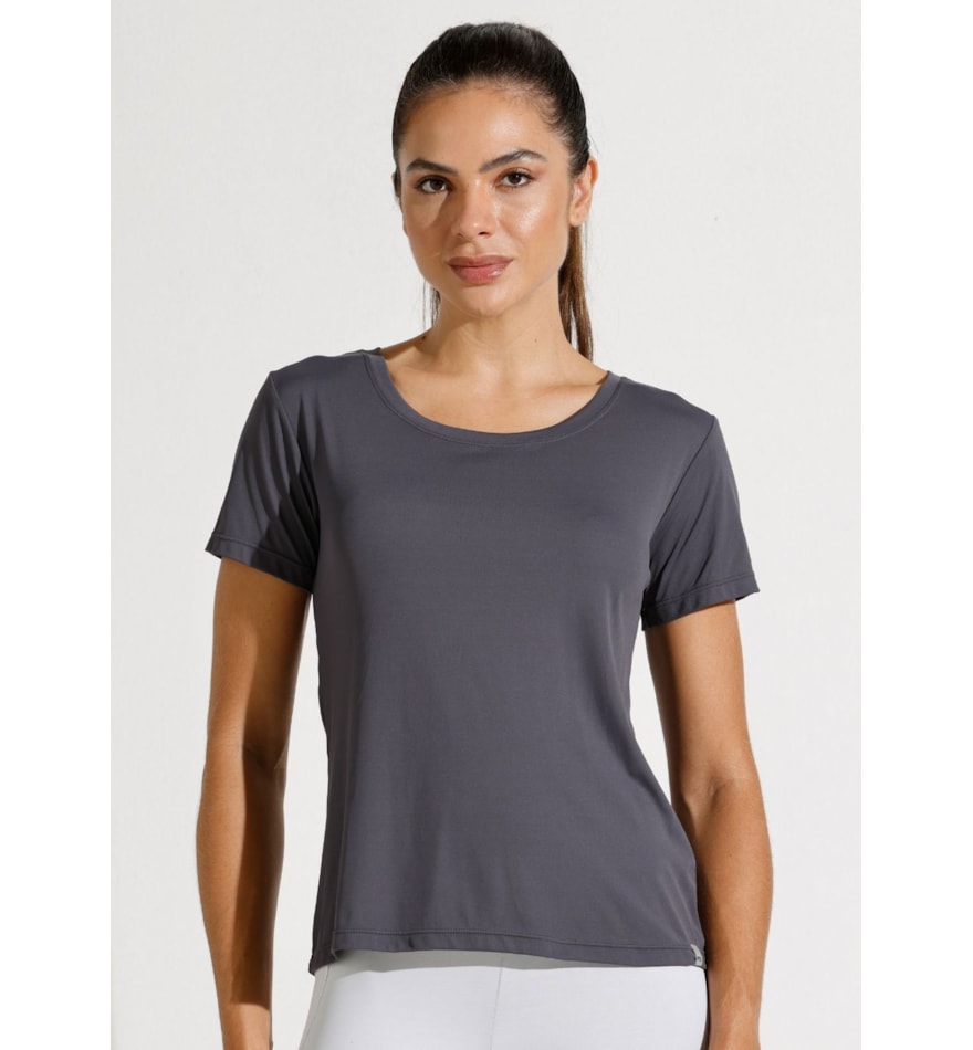 CAMISETA POLIAMIDA SKIN CINZA GRAFITE CAMISETA POLIAMIDA SKIN CINZA GRAFITE