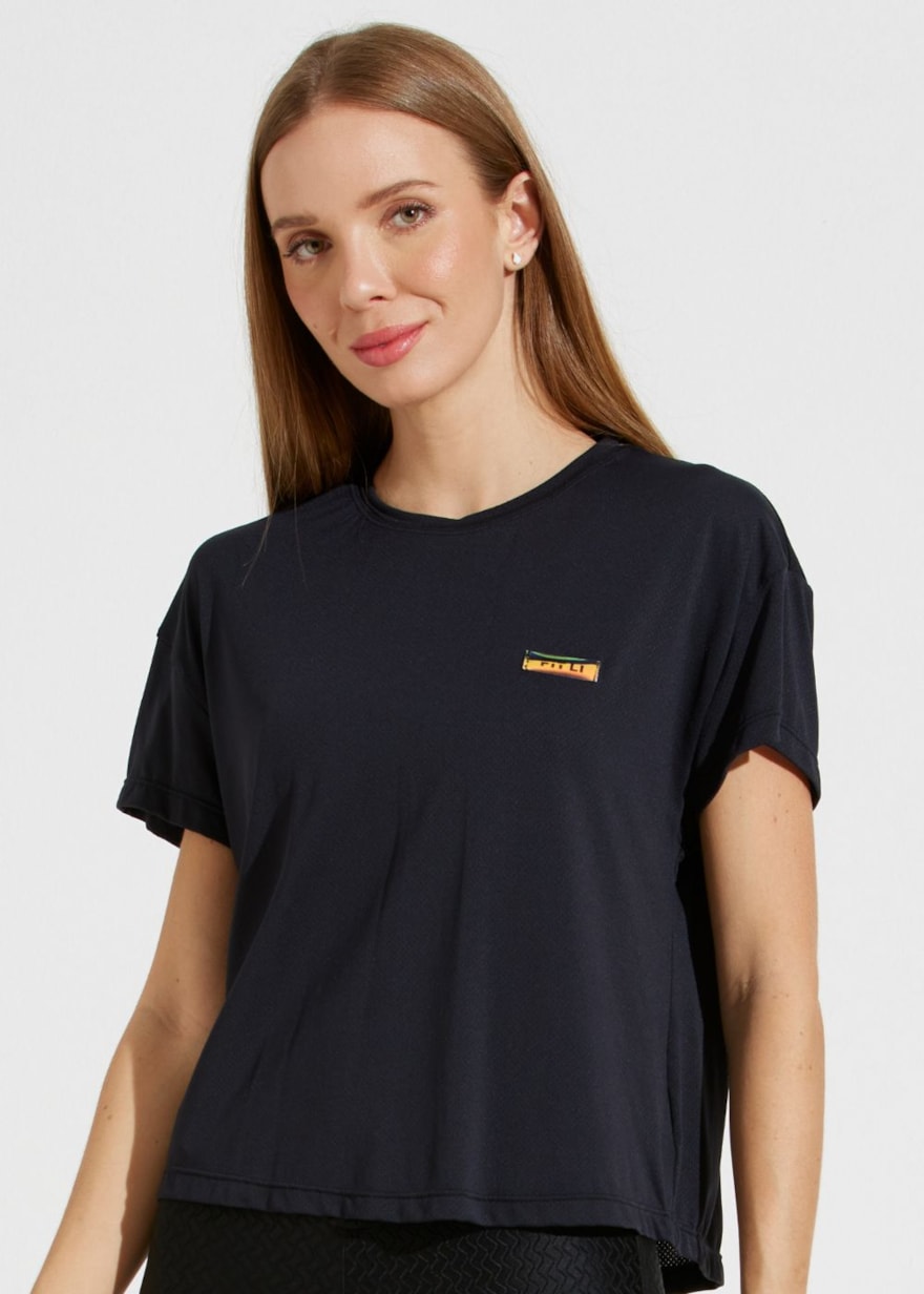 CAMISETA T-SHIRT POLIAMIDA VIVEZ PRETA