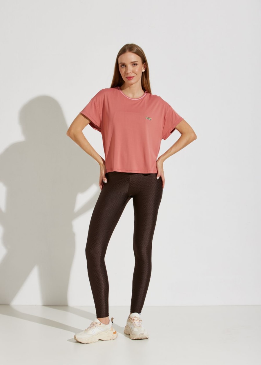 CAMISETA T-SHIRT POLIAMIDA VIVEZ ROSA SALMÃO