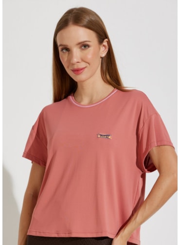 CAMISETA T-SHIRT POLIAMIDA VIVEZ ROSA SALMÃO