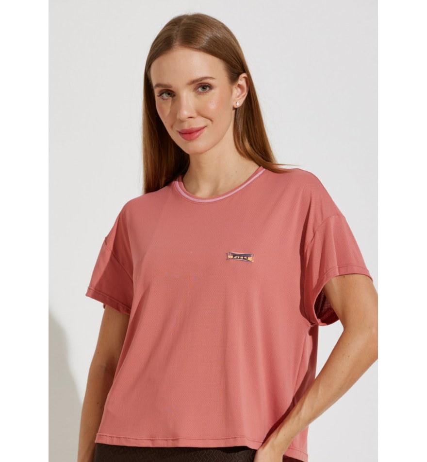 CAMISETA T-SHIRT POLIAMIDA VIVEZ ROSA SALMÃO CAMISETA T-SHIRT POLIAMIDA VIVEZ ROSA SALMÃO