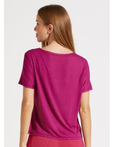 CAMISETA T-SHIRT TENDANCE FUCHSIA