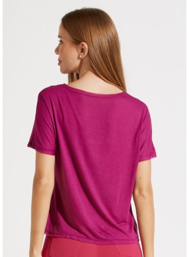 CAMISETA T-SHIRT TENDANCE FUCHSIA