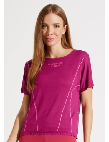 CAMISETA T-SHIRT TENDANCE FUCHSIA