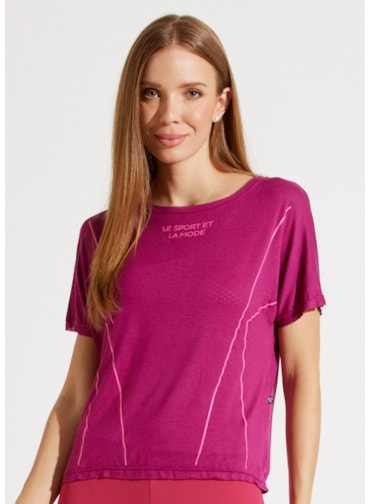 CAMISETA T-SHIRT TENDANCE FUCHSIA