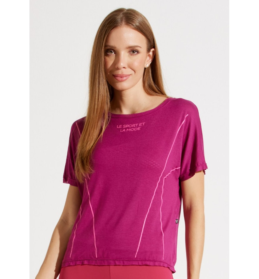 CAMISETA T-SHIRT TENDANCE FUCHSIA