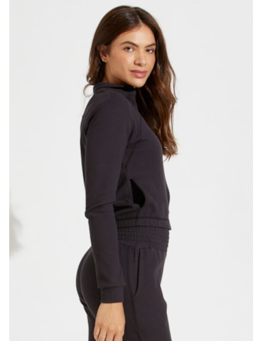 CASACO ESPORTIVO MONTMARTRE COM BOLSOS  PRETO