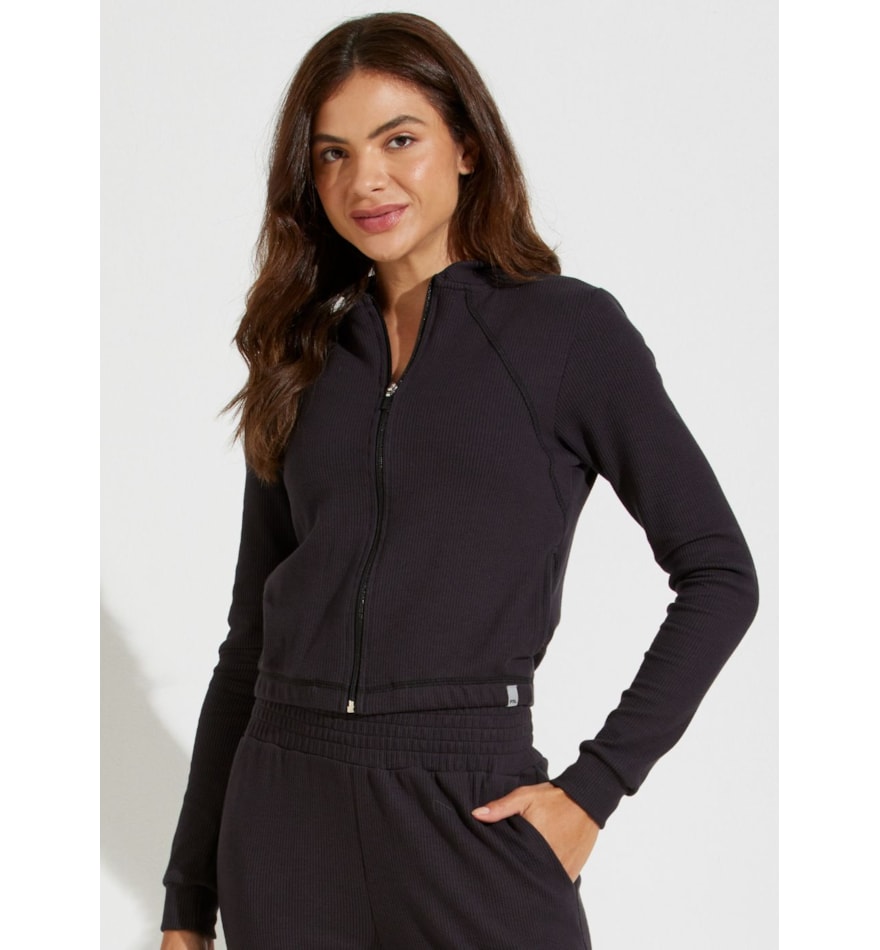 CASACO ESPORTIVO MONTMARTRE COM BOLSOS PRETO CASACO ESPORTIVO MONTMARTRE COM BOLSOS PRETO