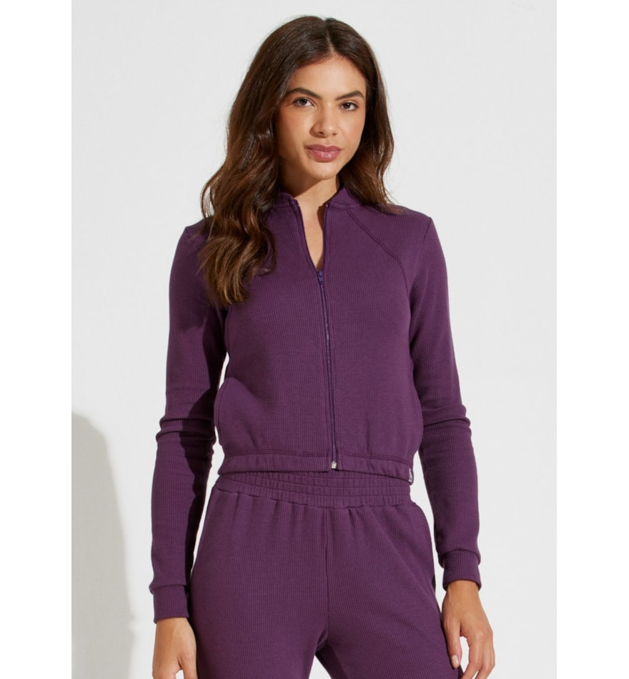 CASACO ESPORTIVO MONTMARTRE COM BOLSOS ROXO CASACO ESPORTIVO MONTMARTRE COM BOLSOS ROXO