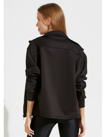 CASACO OVERSIZED NOTRE DAME PRETO