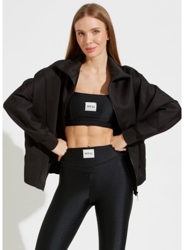 CASACO OVERSIZED NOTRE DAME PRETO