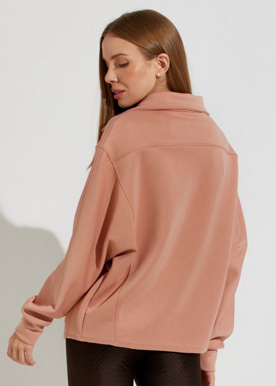 CASACO OVERSIZED NOTRE DAME ROSA CLARO