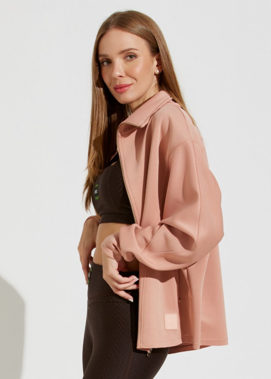 CASACO OVERSIZED NOTRE DAME ROSA CLARO