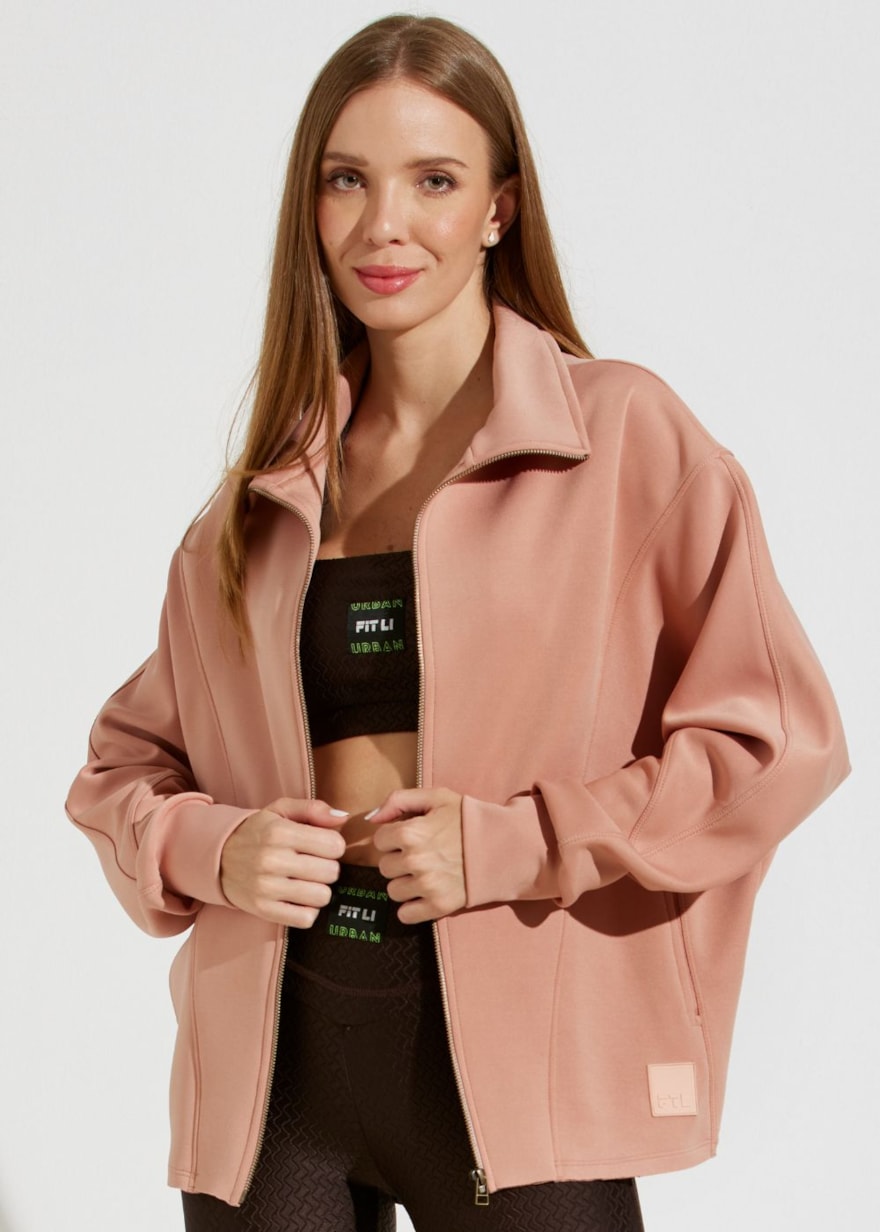 CASACO OVERSIZED NOTRE DAME ROSA CLARO
