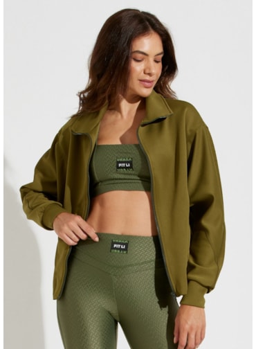 CASACO OVERSIZED NOTRE DAME VERDE MILITAR CASACO OVERSIZED NOTRE DAME VERDE MILITAR