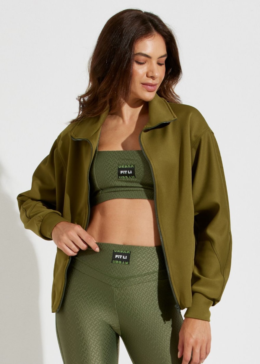 CASACO OVERSIZED NOTRE DAME VERDE MILITAR CASACO OVERSIZED NOTRE DAME VERDE MILITAR
