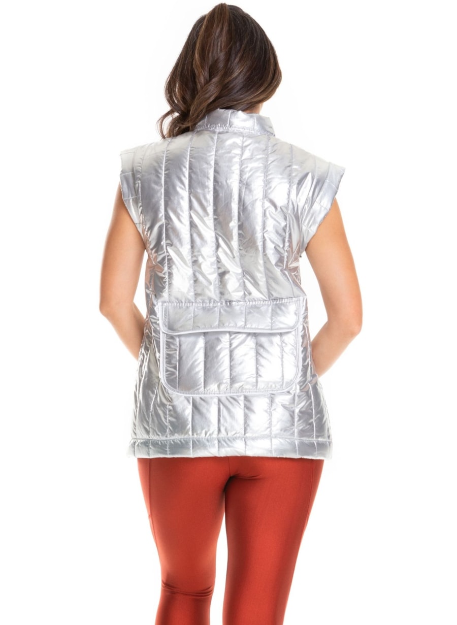 COLETE COM BOLSO MIRA PRATA CLARA