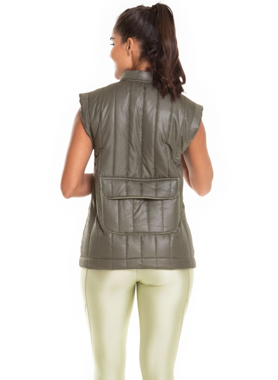 COLETE COM BOLSO MIRA VERDE MILITAR