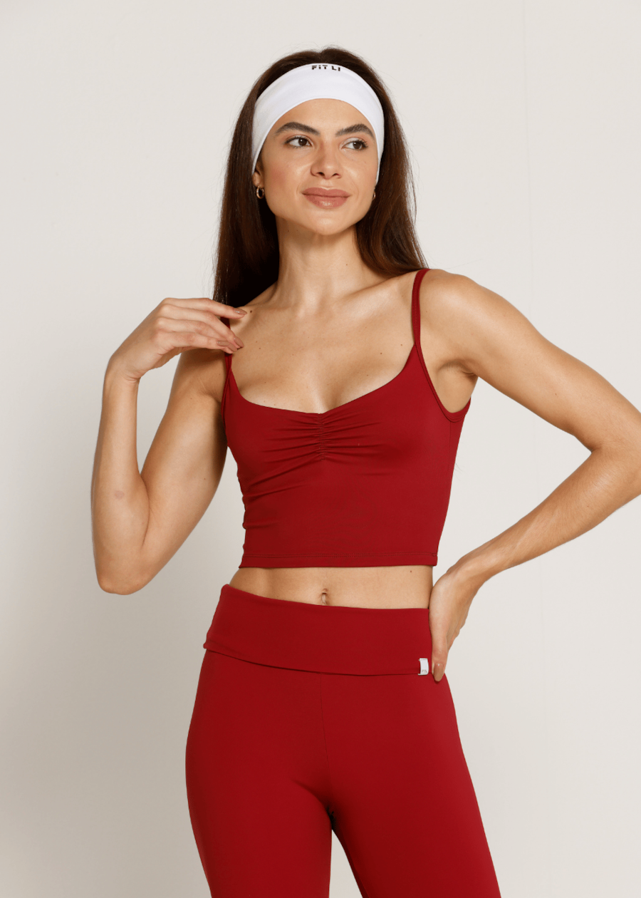 CROPPED REGULÁVEL PLAYLIST VERMELHO