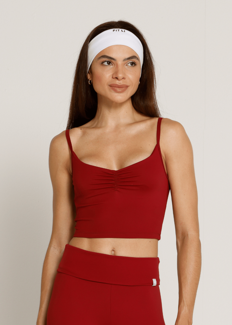 CROPPED REGULÁVEL PLAYLIST VERMELHO