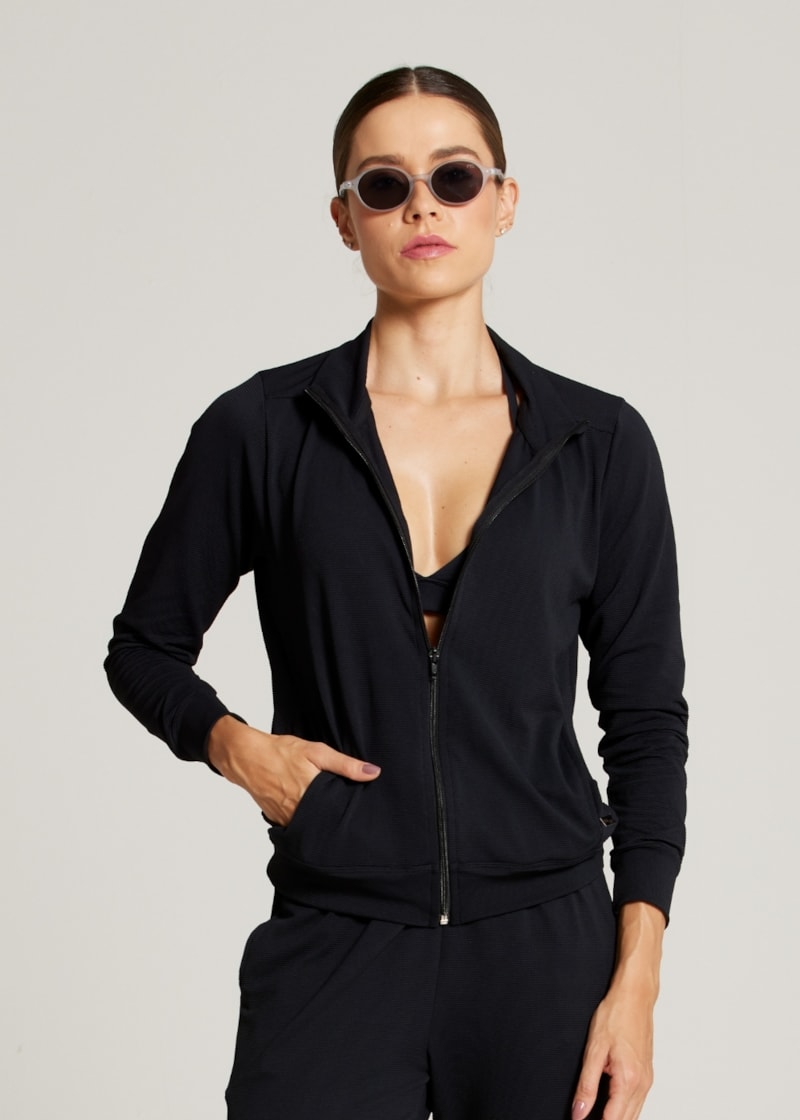 JAQUETA COM BOLSO TRUE TX - PRETO