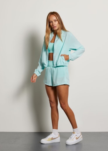 JAQUETA COM CAPUZ RUN AZUL