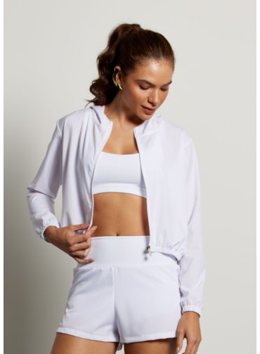 JAQUETA COM CAPUZ RUN BRANCO