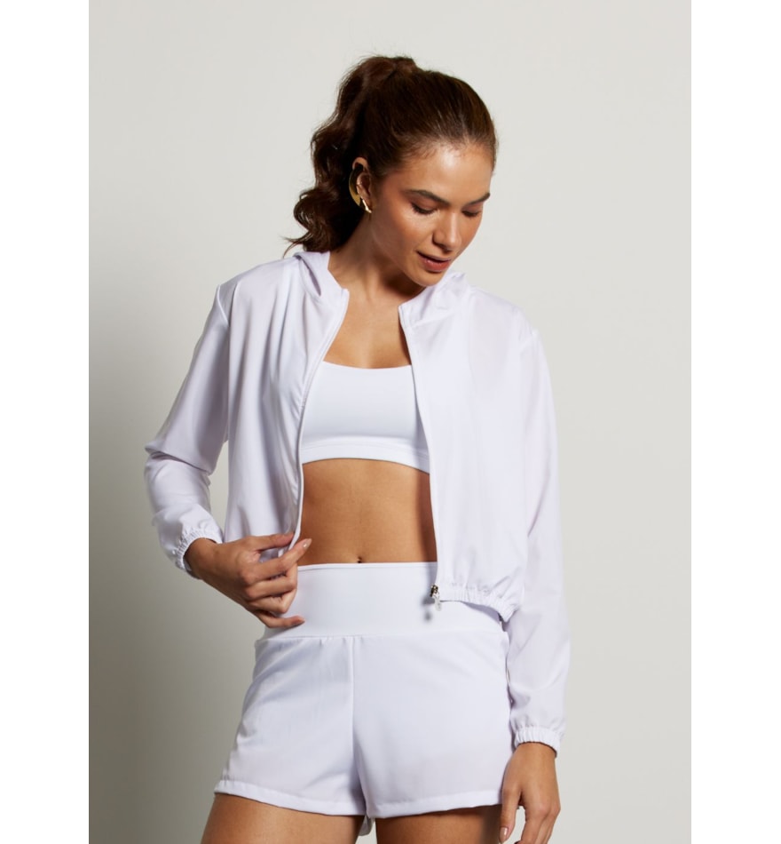JAQUETA COM CAPUZ RUN BRANCO JAQUETA COM CAPUZ RUN BRANCO