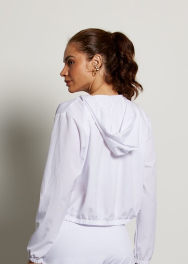 JAQUETA COM CAPUZ RUN BRANCO