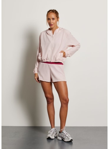 JAQUETA COM CAPUZ RUN ROSA