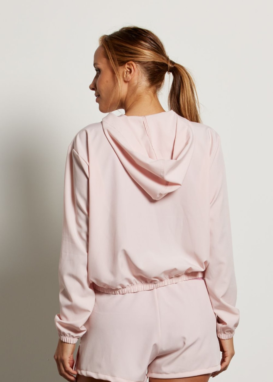 JAQUETA COM CAPUZ RUN ROSA