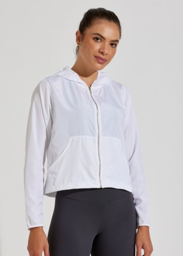 Produto JAQUETA CORTA VENTO ESPORTIVA BRANCO