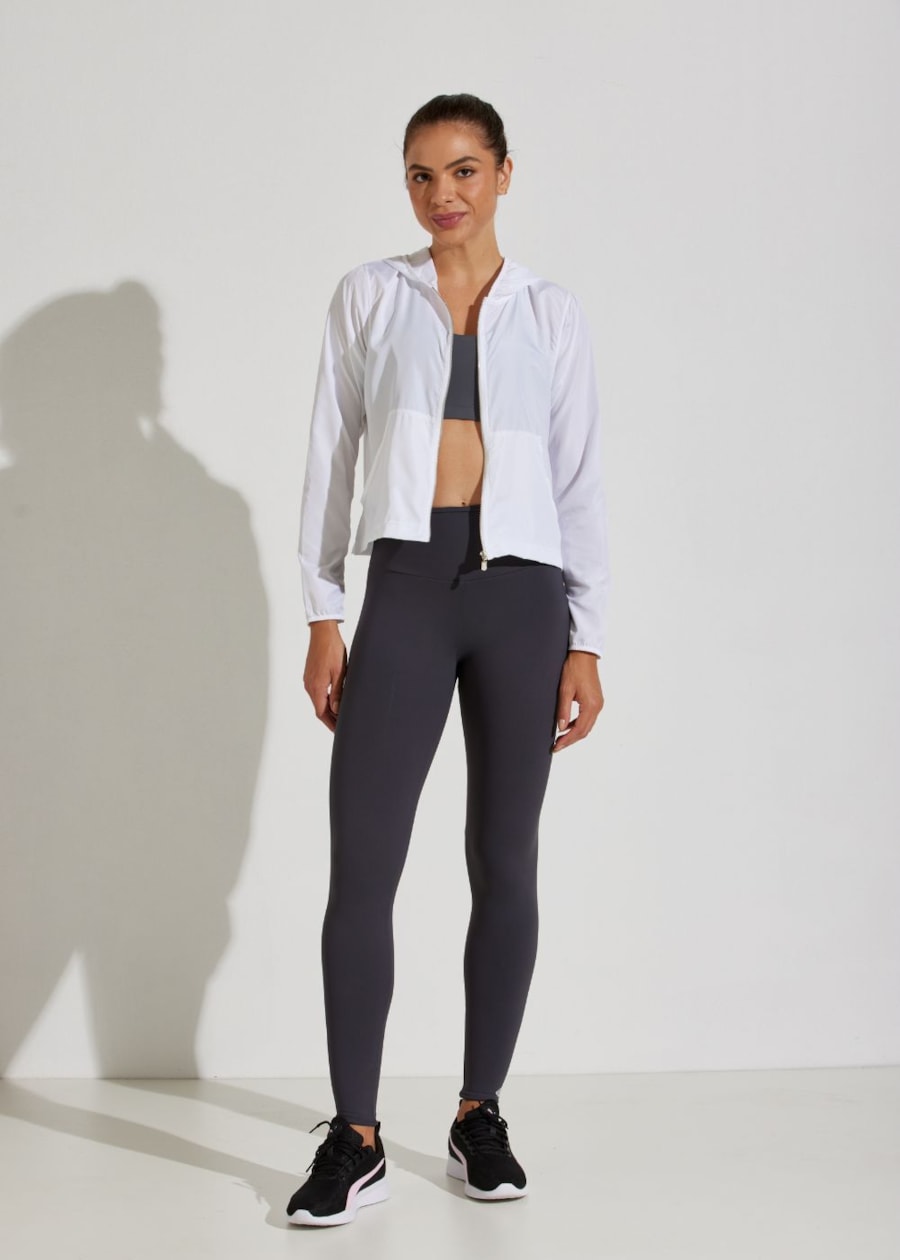 JAQUETA CORTA VENTO ESPORTIVA BRANCO