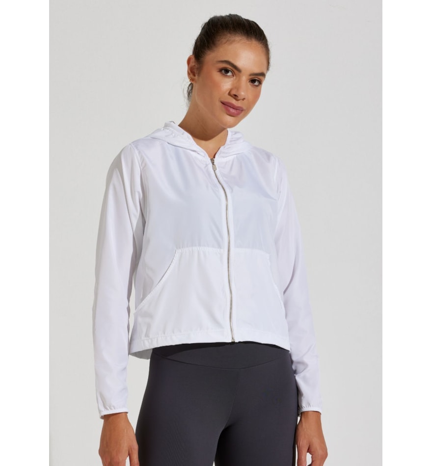 JAQUETA CORTA VENTO ESPORTIVA BRANCO JAQUETA CORTA VENTO ESPORTIVA BRANCO