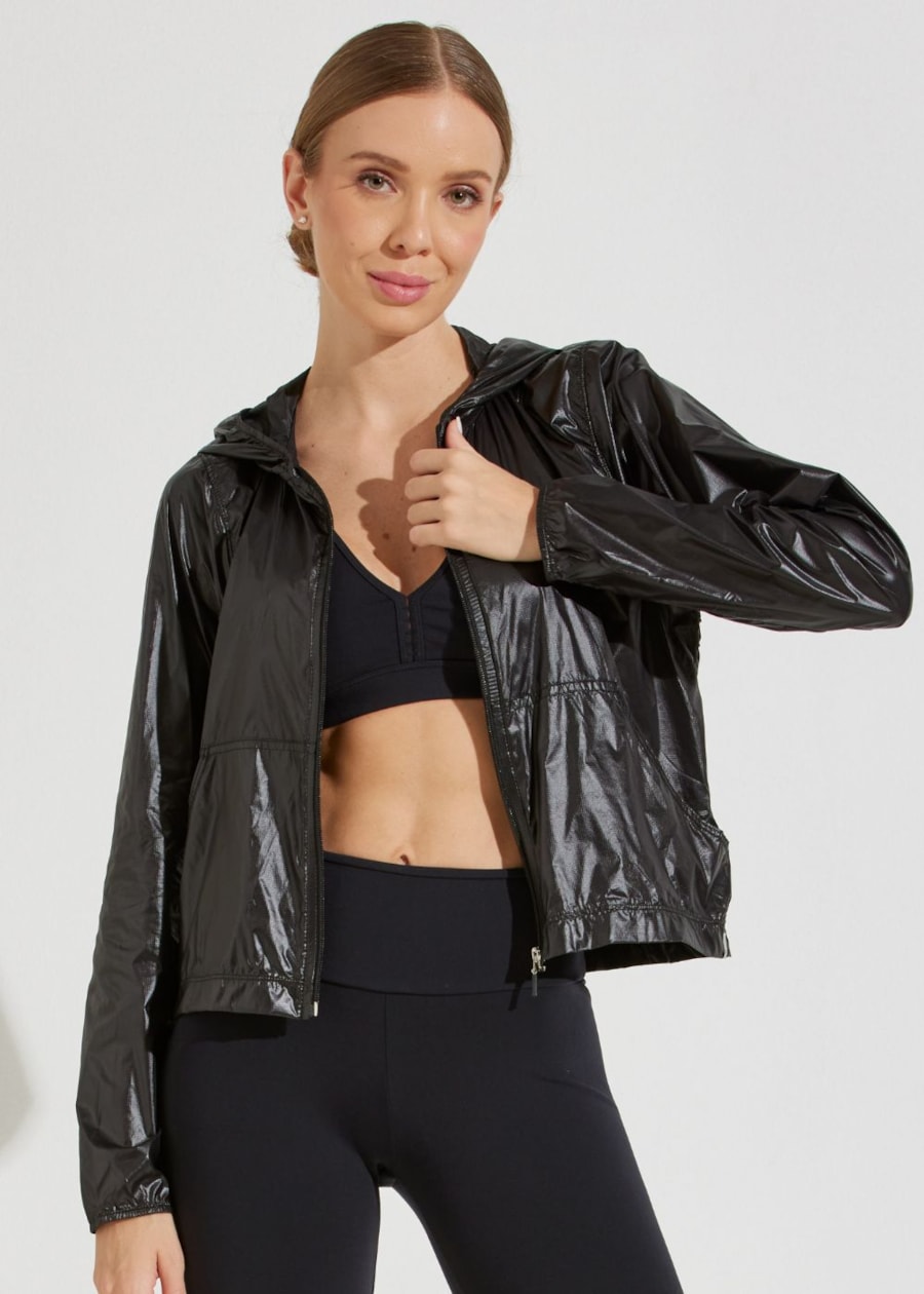 JAQUETA CORTA VENTO ESPORTIVA PRETO