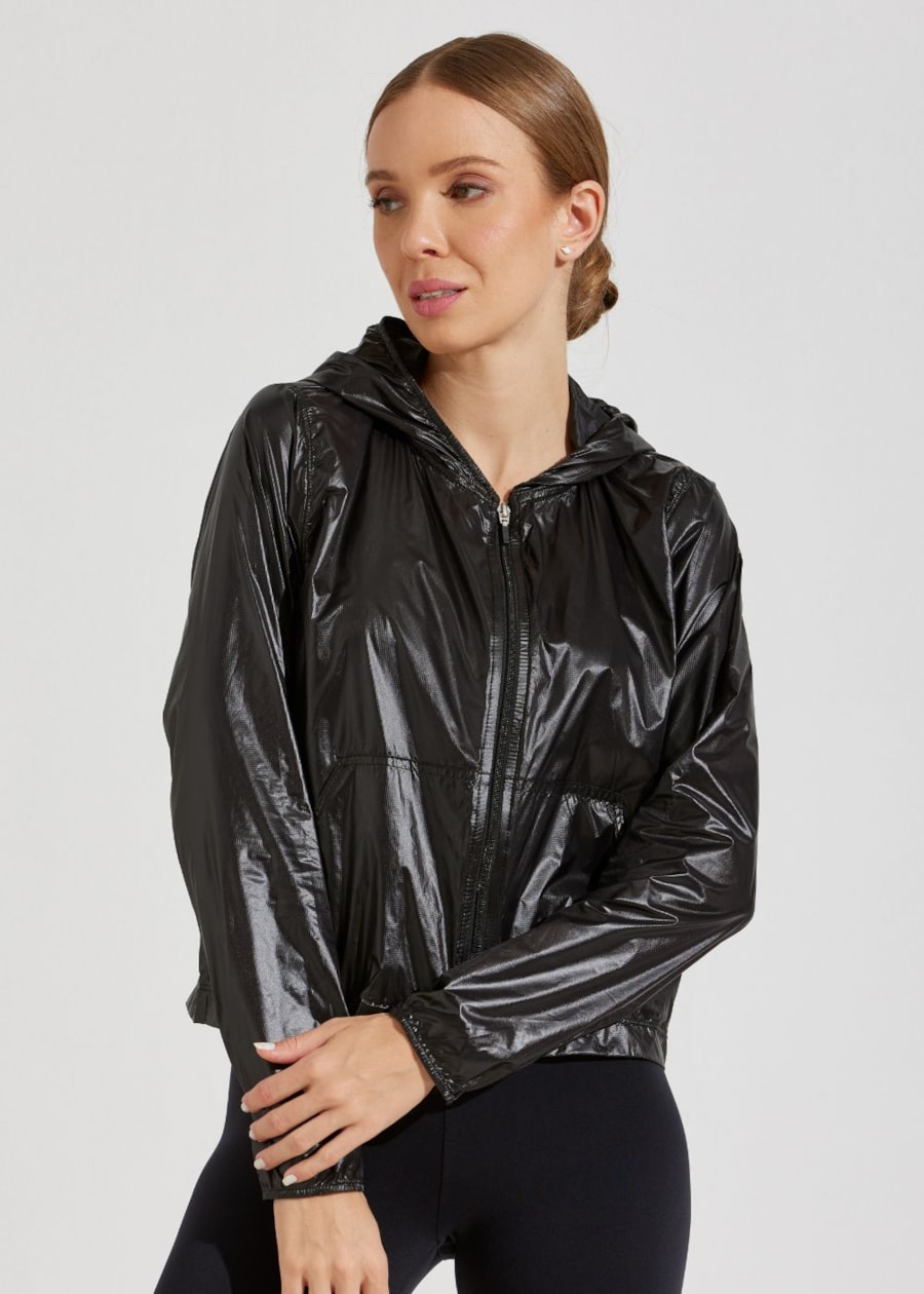 JAQUETA CORTA VENTO ESPORTIVA PRETO