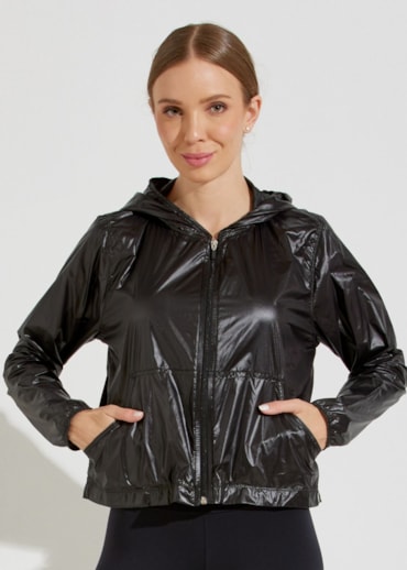 JAQUETA CORTA VENTO ESPORTIVA PRETO