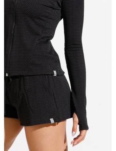 JAQUETA ESPORTIVA ROAD PRETA TEXTURIZADA JAQUETA ESPORTIVA ROAD PRETA TEXTURIZADA