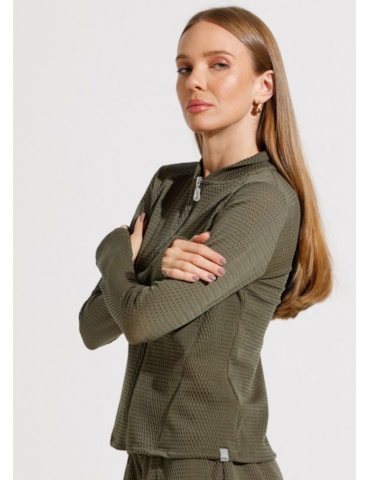 JAQUETA ESPORTIVA ROAD VERDE ESCURO TEXTURIZADA JAQUETA ESPORTIVA ROAD VERDE ESCURO TEXTURIZADA