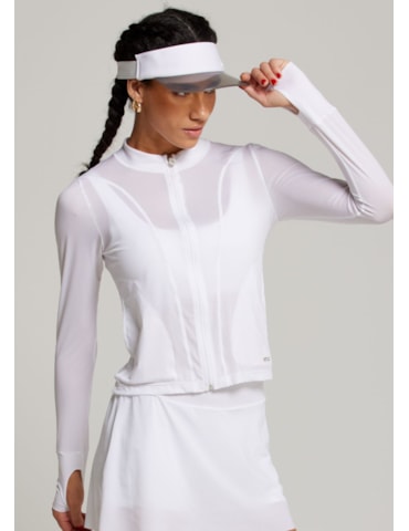 JAQUETA ESPORTIVA WELNESS BRANCO JAQUETA ESPORTIVA WELNESS BRANCO