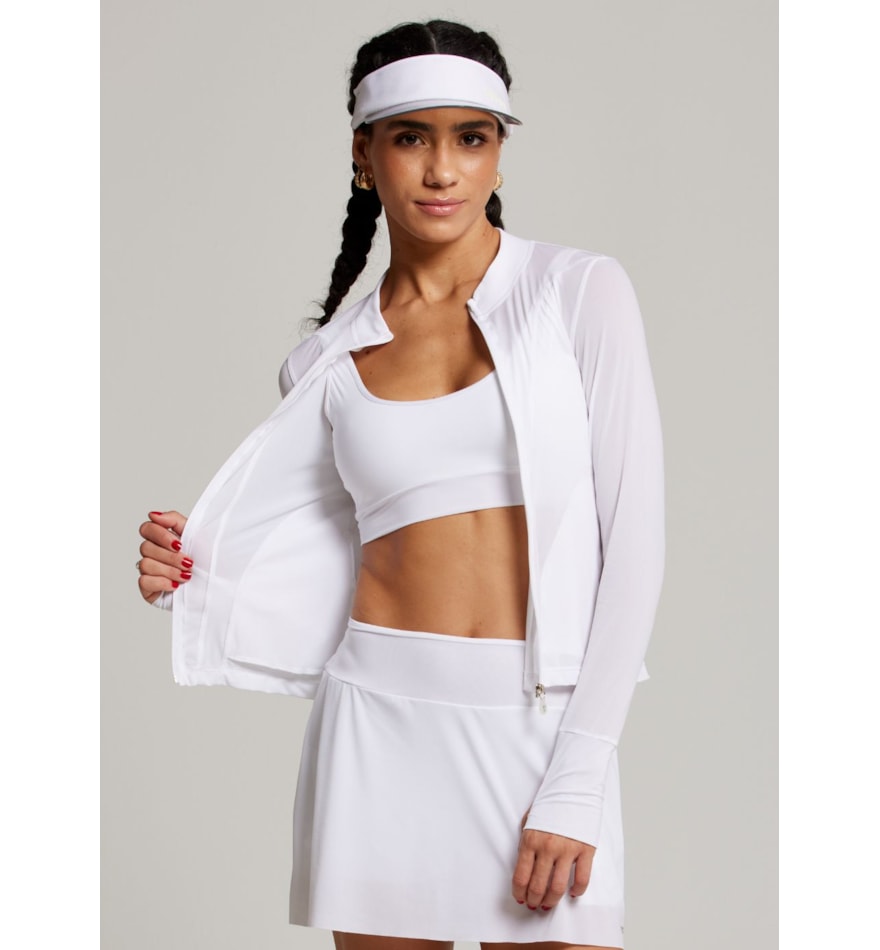 JAQUETA ESPORTIVA WELNESS BRANCO JAQUETA ESPORTIVA WELNESS BRANCO