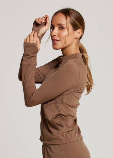 JAQUETA  ESPORTIVA WELNESS MARROM