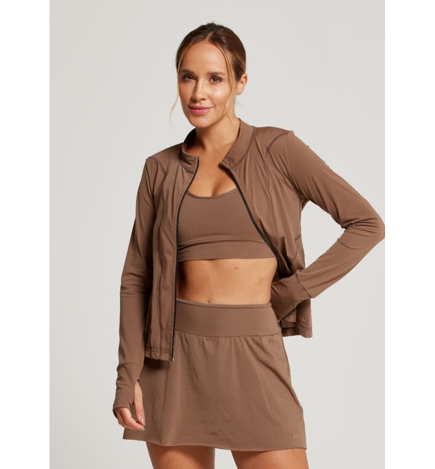 JAQUETA  ESPORTIVA WELNESS MARROM