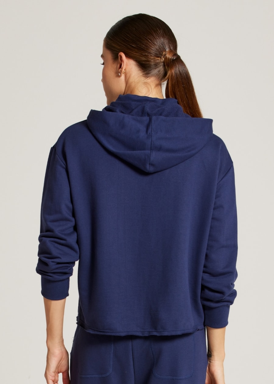 JAQUETA MOLETOM SPORTY - MARINHO